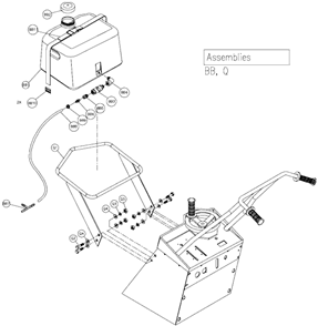 Page F Diagram and Parts List for MK-2020  MK Diamond Concrete Saw